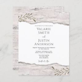 素朴樺の木ウッド結婚式招待状