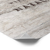 素朴樺の木スイートエンディングバー結婚のサイン ポスター (角)