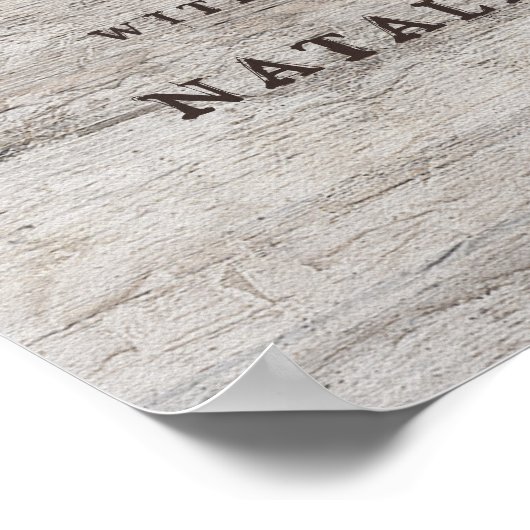 素朴樺の木スイートエンディングバー結婚のサイン ポスター (角)