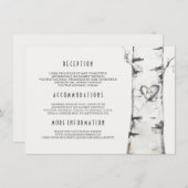 素朴樺の木ツリーの水結婚色の情報 エンクロージャーカード (正面/裏面)