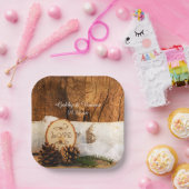 素朴樺の木ツリーアンドバーンウッド結婚ズ ペーパープレート (パーティー)