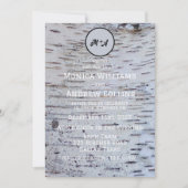 素朴樺の木ツリーカントリーエレガントバーク結婚ス 招待状 (正面)