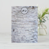 素朴樺の木ツリーカントリーエレガントバーク結婚ス 招待状 (スタンド正面)