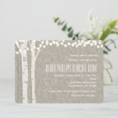 素朴樺の木ツリーストリングライト結婚式招待状 招待状 (スタンド正面)