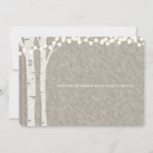 素朴樺の木ツリーストリングライト結婚式招待状 招待状 (裏面)