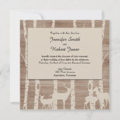 素朴樺の木ツリーズディアー結婚式招待状 招待状 (正面)