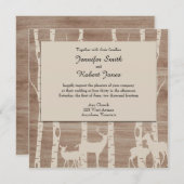 素朴樺の木ツリーズディアー結婚式招待状 招待状 (正面/裏面)