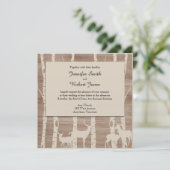 素朴樺の木ツリーズディアー結婚式招待状 招待状 (スタンド正面)