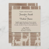 素朴樺の木ツリーズディアー結婚式招待状 招待状 (正面/裏面)