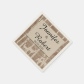 素朴樺の木ツリーズ結婚鹿のナプキン スタンダードカクテルナプキン (角)