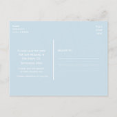 素朴樺の木ツリーハート青救日はがき 案内ポストカード (裏面)