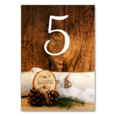 素朴樺の木ツリーバ結婚ンウッドテーブル番号 テーブルナンバー (裏面)