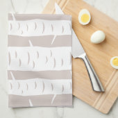 素朴樺の木ツリーパターン キッチンタオル (四つ折り)