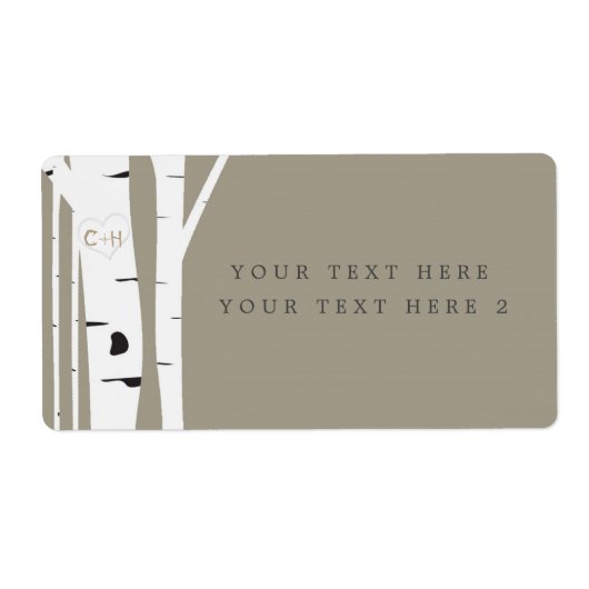 素朴樺の木ツリーループパーティーパッケージラベル ラベル (正面)