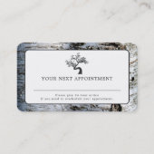 素朴樺の木ツリー、アポイントメントカード 予約カード (正面)