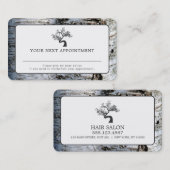 素朴樺の木ツリー、アポイントメントカード 予約カード (正面/裏面)