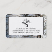 素朴樺の木ツリー、ギフト登録カード 予約カード (裏面)