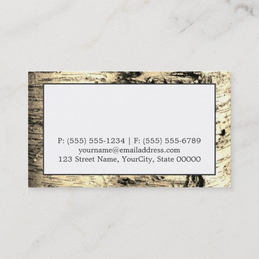 素朴樺の木ツリー、割引伝票 割引カード (裏面)