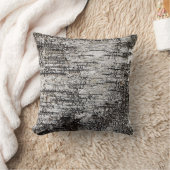 素朴樺の木バークのテクスチャのパターンのニュートラルカラー クッション (ブランケット)