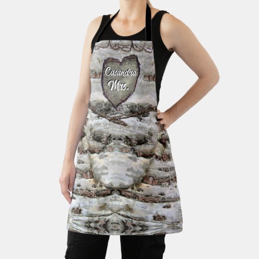 素朴樺の木バークウッド彫刻ハート《植物》アスペンツリー エプロン (インサイチュ)