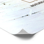 素朴樺の木バークハート結婚の歓迎サイン ポスター (角)