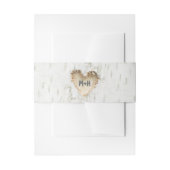 素朴樺の木バークハート結婚ズ 招待状ベリーバンド (正面例)