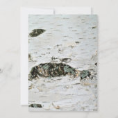 素朴樺の木バーク結婚の写真サンキューカード 招待状 (裏面)