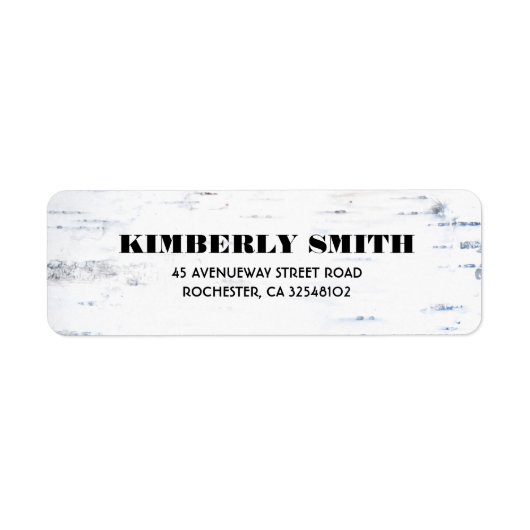 素朴樺の木バーク結婚テクスチャ ラベル (正面)