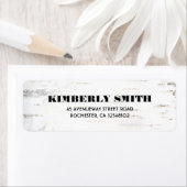 素朴樺の木バーク結婚テクスチャ ラベル (インサイチュ)