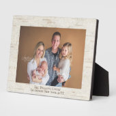 素朴樺の木名パーソナライズされた写真プラーク フォトプラーク (側面)