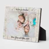 素朴樺の木名パーソナライズされた写真プラーク フォトプラーク (側面)