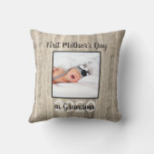 素朴母の日おばあちゃんの木写真 クッション (裏面)