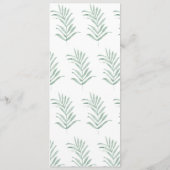 素朴水の色の花模様Sage Green結婚 プログラム (裏面)