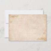 素朴水エレガント色ビニ結婚ヤード 出欠カード (裏面)