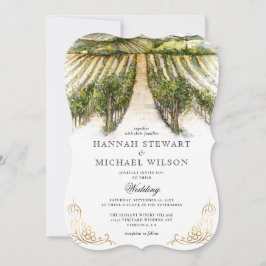 素朴水エレガント色ビニ結婚ヤード 招待状