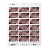 素朴水エレガント色フローラ結婚 ラベル (フルシート)