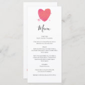 素朴水カラーハート結婚 メニュー (正面/裏面)