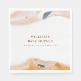 素朴水モダン色抽象芸術赤ちゃんシャワー スタンダードランチョンナプキン