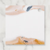 素朴水モダン色抽象芸術赤ちゃんシャワー フェイバータグ (裏面)