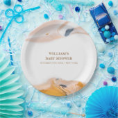 素朴水モダン色抽象芸術赤ちゃんシャワー ペーパープレート (パーティー)