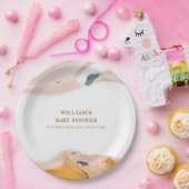 素朴水モダン色抽象芸術赤ちゃんシャワー ペーパープレート (パーティー)