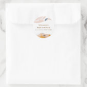 素朴水モダン色抽象芸術赤ちゃんシャワー ラウンドシール (バッグ)