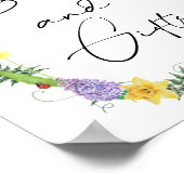 素朴水仙と山花の本と贈り物 ポスター (角)