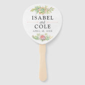 素朴水彩多肉株の名結婚前&日付 ハンドファン (正面)