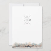 素朴水彩山結婚式招待状 (裏面)