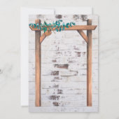 素朴水彩木枠結婚の 招待状 (裏面)
