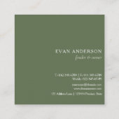 素朴水彩松の森のロゴ スクエア名刺 (裏面)