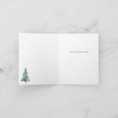 素朴水彩松林サンキューカード 招待状 (内部)