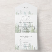 素朴水彩松結婚林 オールインワン招待状 (内側)