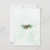 素朴水彩松結婚林 出欠カード (裏面)